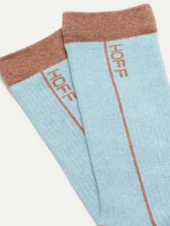 Online Blue With Stripe Socks Dames Accessoires