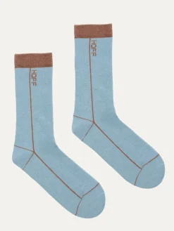 Online Blue With Stripe Socks Dames Accessoires