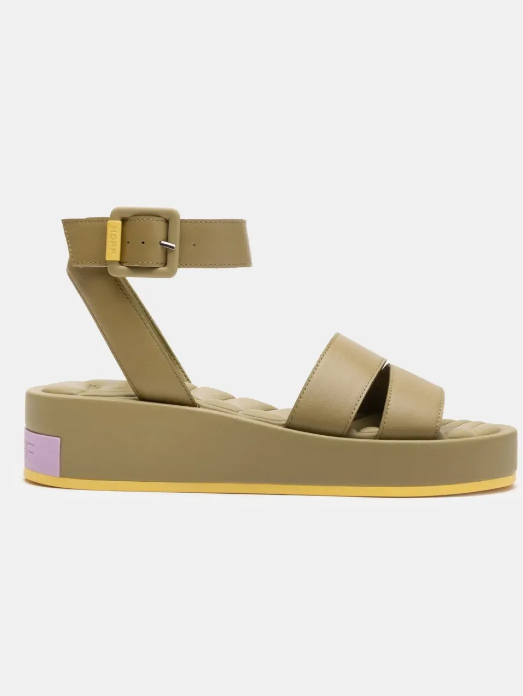 New Sandal Strips Town Khaki Dames Sandalen