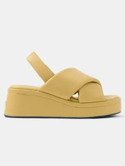 Discount Wedge Sandal Mahon Yellow Dames Sandalen